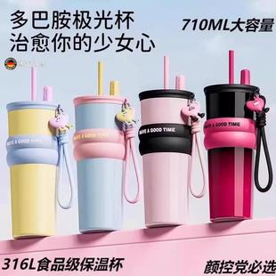 德国精工16L吸管保温保冷杯大容量女高颜值咖啡巨无霸冰霸水杯子