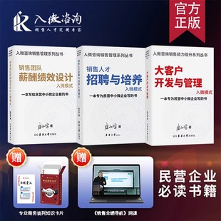 大客户开发与管理入微模式 销售团队薪酬绩效设计入微模式 销售人才招聘与培养入微模式陈文学薪酬绩效设计薪酬管理资料陈文学著