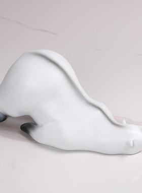 现代北欧简约萌宠动物家居客厅酒柜小摆件样板间儿童房软装工艺品