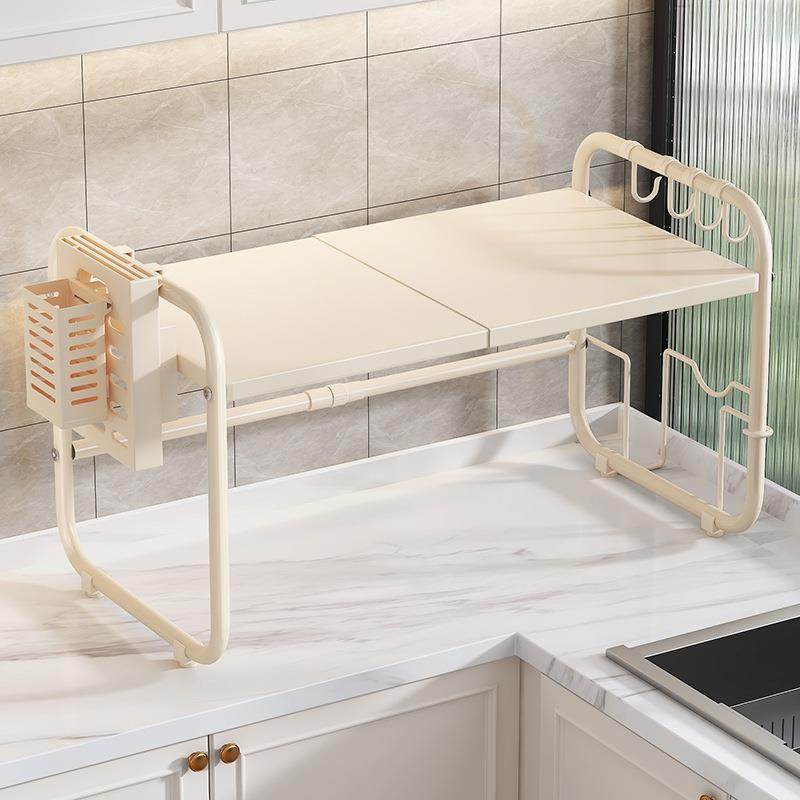 可伸缩厨房置物架微波炉烤箱架子家用单双层台面电饭锅支架收纳架,厨房/烹饪用具,抹布架/厨房清洁收纳架,淘宝优惠券,粉丝福利购,淘宝优惠卷