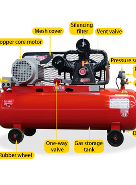 Piston type air compressor for automotive repair