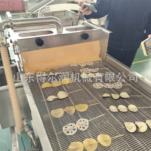油炸蔬菜串上浆机 浸入式 土豆南瓜块淋浆机 高度可调节 500kg/h