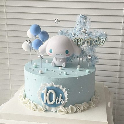 套装玉桂狗大耳狗蛋糕烘焙装饰摆件可爱礼物儿童生日宝宝周岁派对