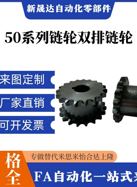 50系列链轮双排链轮 VLR11-12齿-VLR11-21齿定作齿轮链条SP50SD