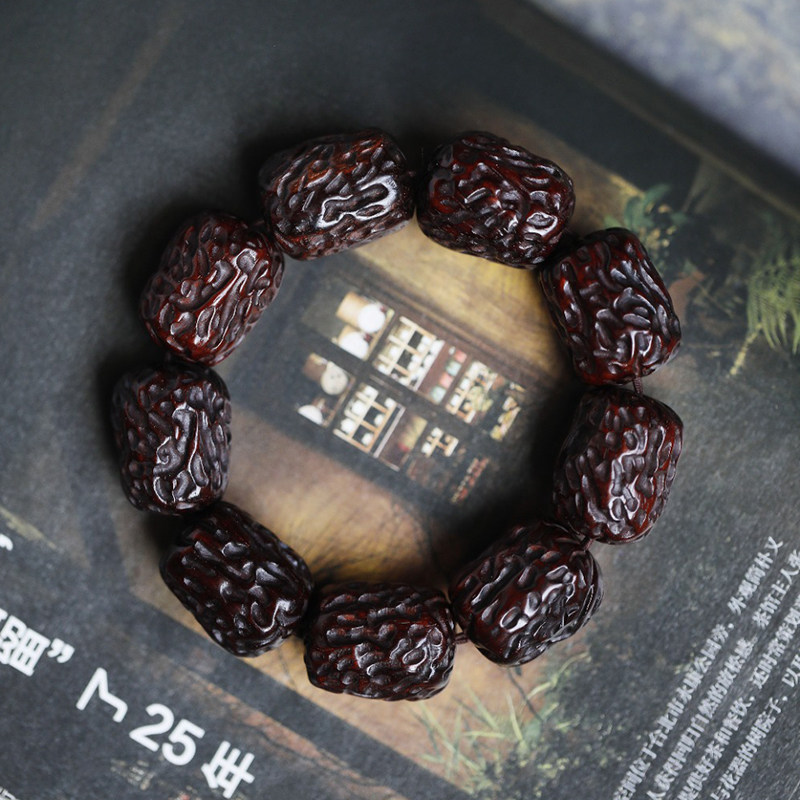 濮暹小叶紫檀手串男士枣珠木雕手把件高密度老料木质文玩佛珠手链,饰品/流行首饰/时尚饰品新,紫檀,淘宝优惠券,粉丝福利购,淘宝优惠卷