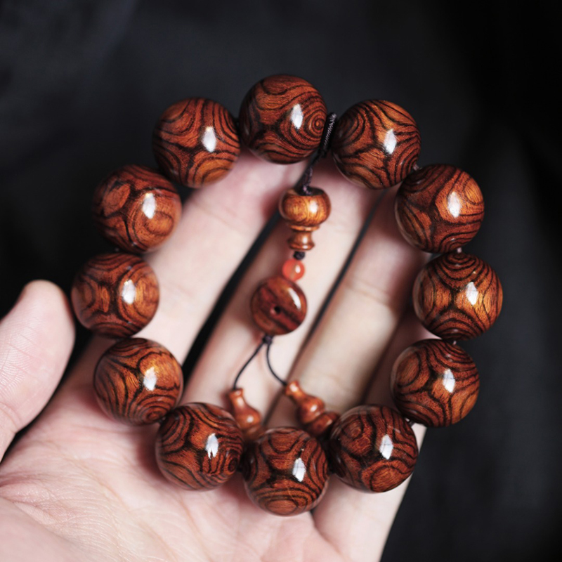 海南黄花梨手串2.0木质佛珠手链
