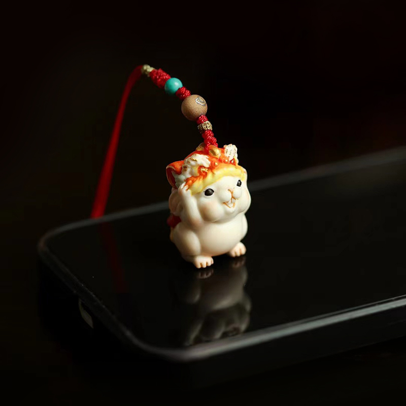 鹿角撒欢兔吊坠挂件手机链