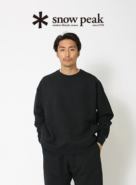 snowpeak雪峰2024春夏户外休闲Recycled全棉套头衫卫衣男女款上衣