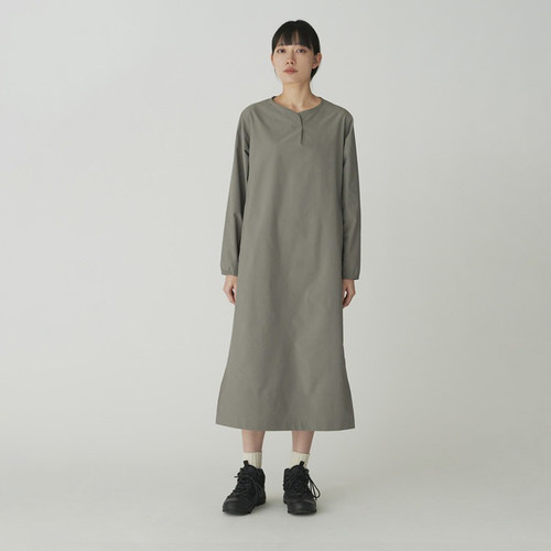 snowpeak雪峰2025秋冬Double Weave连衣裙宽松长裙女款长袖裙子
