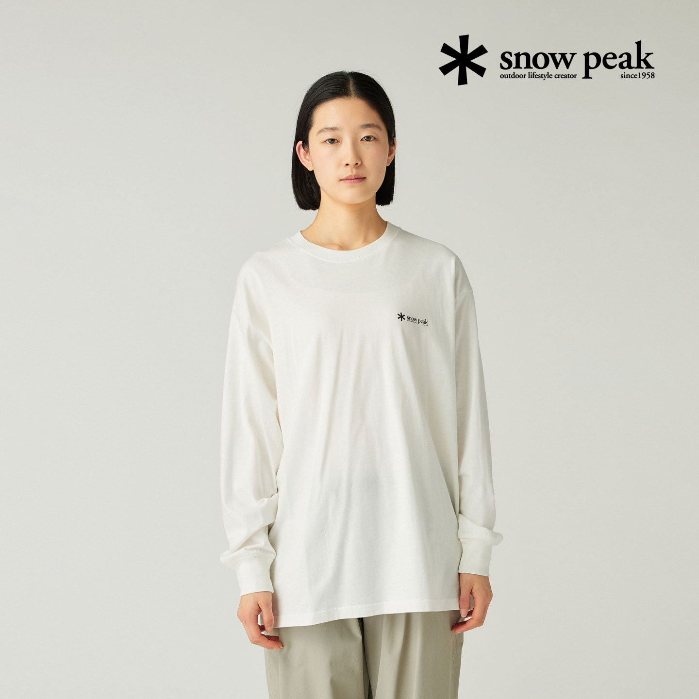 SnowPeak雪峰休闲LOGO宽松长袖T恤男女情侣款打底上衣 TS-25AU010,户外/登山/野营/旅行用品,户外休闲衣,淘宝优惠券,粉丝福利购,淘宝优惠卷