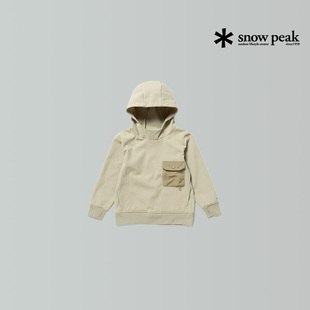 snowpeak雪峰2025春夏户外休闲连帽卫衣男女童套头衫防蚊虫上衣