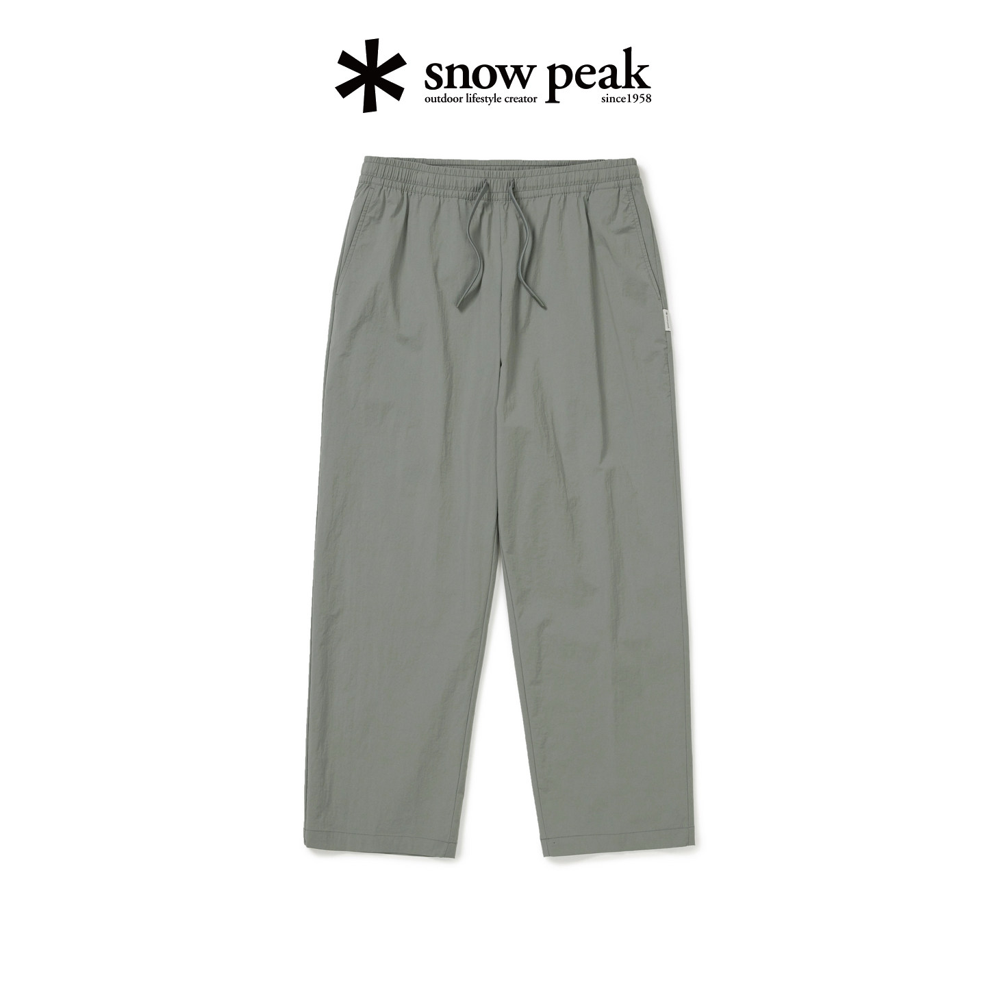 SnowPeak雪峰休闲裤男秋新款户外通勤轻量运动抽绳阔腿长裤丨PT21