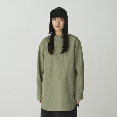 snowpeak雪峰Pe/Co Weather休闲衬衫男立领套头衬衫女 SH-24AU102