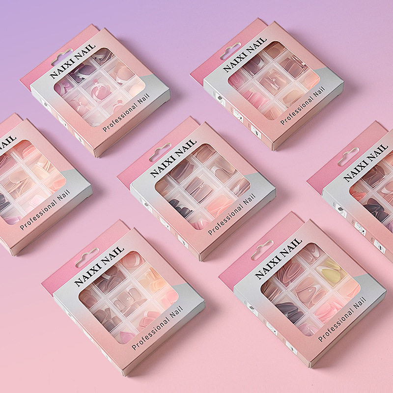 纯色法式指甲片跨境亚马逊货源指甲贴片9色盒装亮面美甲片108片,彩妆/香水/美妆工具,美甲工具,淘宝优惠券,粉丝福利购,淘宝优惠卷