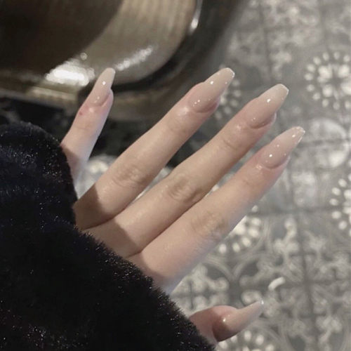 指甲贴片美甲成品美甲甲片指甲贴片穿戴甲24片可拆卸欧美纯色