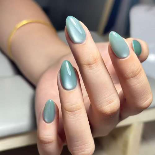 冰透显白青提猫眼欧美ins风可拆卸美甲30片press on nails