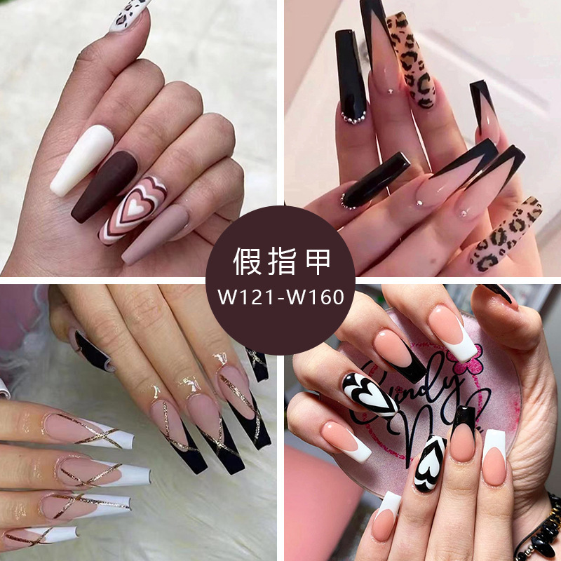 成品甲片跨境假指甲欧美甲片外贸美甲贴片可 press on nails