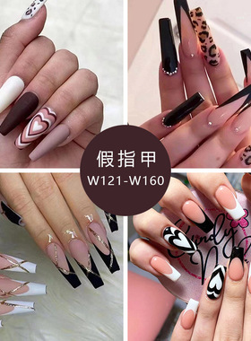 成品甲片跨境假指甲欧美甲片外贸美甲贴片可 press on nails
