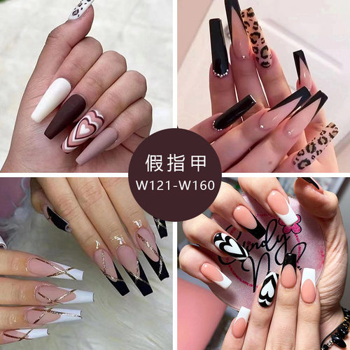 成品甲片跨境假指甲欧美甲片外贸美甲贴片可 press on nails