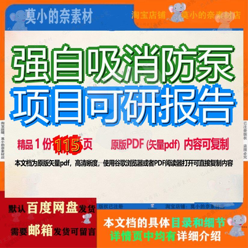 强自吸消防泵项目可研报告115页 项目报告可研资料文档优质消防 - 实物图