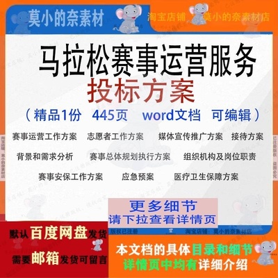 马拉松赛事运营服务投标方案项目保障参考可编辑word文档模板范本