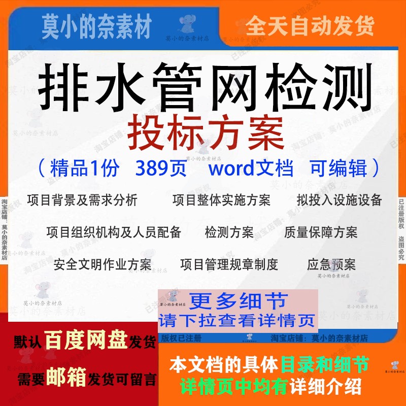 排水管网检测投标方案项目实施管理参考范本word文档模板可编辑