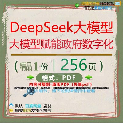 DeepSeek大模型大模型赋能政府数字数字化模型CT政府资料