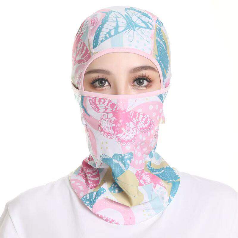 新款蒙脸防晒凉感面罩户外骑行头套防紫外线帽子头巾脸基尼女护颈