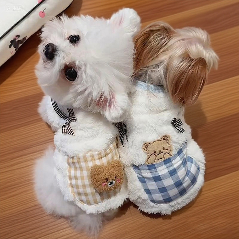 狗狗衣服秋冬季保暖背心泰迪比熊狗宠物服装/雨衣
