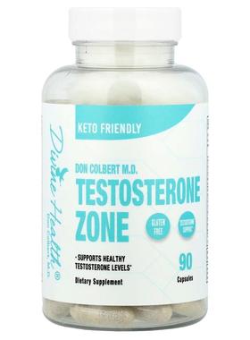 Divine Health,Don Colbert M.D. Testosterone Zone，90 粒胶囊