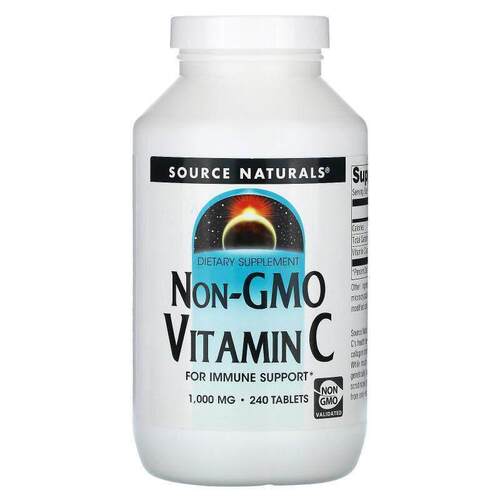 源美,Non-GMO 维生素 C，1000 毫克，240 片
