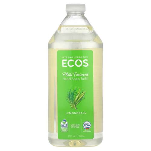 Earth Friendly Products,ECOS®，植物基洗手皂补充装，柠檬草香3