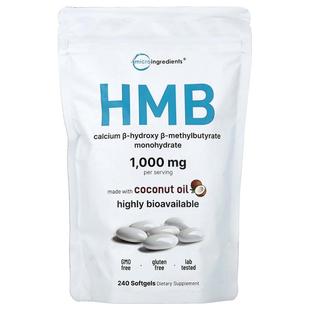 Micro Ingredients,HMB, 240 Softgels