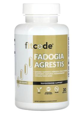 fitcode,Fadogia Agrestis，600 毫克，30 个