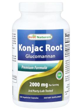 Best Naturals,Konjac Root, 180 Vegetarian Capsules (666 mg p