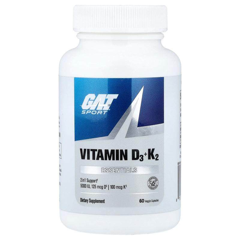 GAT,Vitamin D3 & K2, 60 Veggie Capsules