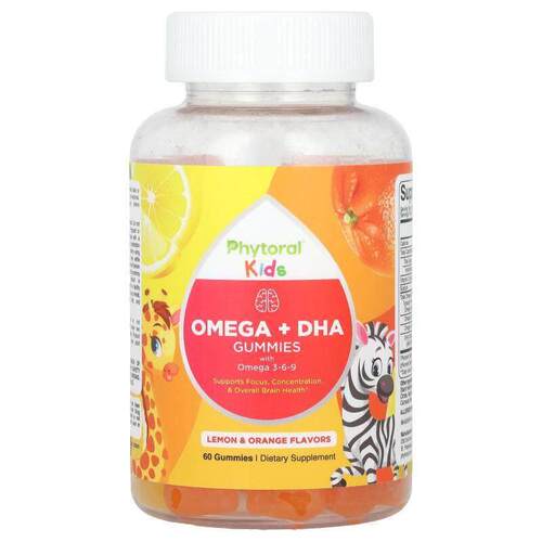 Phytoral,儿童，Omega + DHA 软糖，含 Omega 3-6-9，柠檬和橙子6