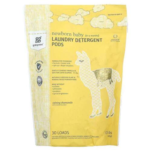 Grab Green,洗衣液包，新生儿，0 个月以上，金菊，含精油的，30