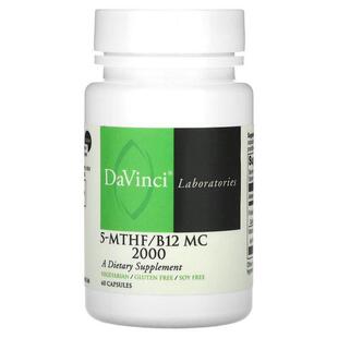 DaVinci Laboratories,5-MTHF/B12 MC 2000，60 粒胶囊