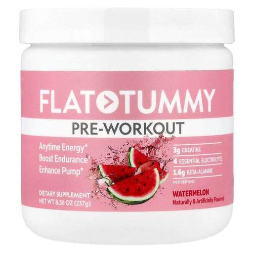 Flat Tummy,锻炼前营养粉，西瓜味，8.36 盎司（237 克）