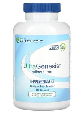Nutra BioGenesis,无铁 UltraGenesis，180 粒胶囊