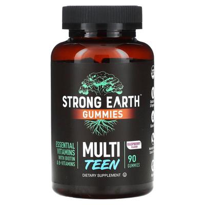 YumVs,Strong Earth 软糖，Multi Teen，树莓味，90 粒