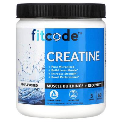 fitcode,肌酸，原味，5 克，10.6 盎司（300 克）
