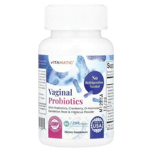 Vitamatic,女性私密部位益生菌，60 粒 DRcaps® 羟丙基甲基纤维素