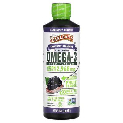 巴宁,Seriously Delicious，亚麻油 Omega-3，黑莓奶昔