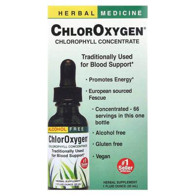 Herbs Etc.,ChlorOxygen®，浓缩叶绿素，无乙醇，1 液量盎司（30
