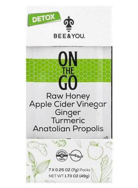 BEE&amp;amp;YOU,便携，清体，7 包，每包 0.25 盎司（7 克）