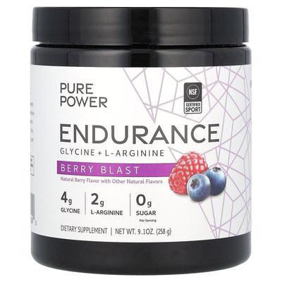 Mercola博士,Pure Power，Endurance，甘氨酸 + L-精氨酸，Berry