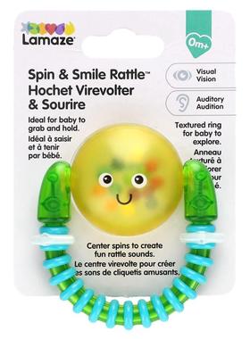Lamaze,Spin & Smile Rattle，0 个月以上，1 个