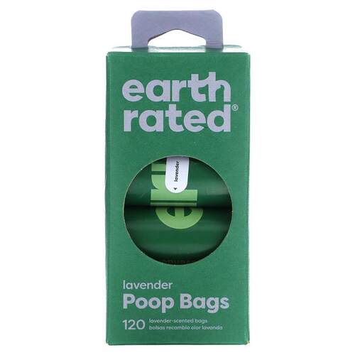 Earth Rated,狗狗粪便袋，熏衣草香味，120 个，8 卷。